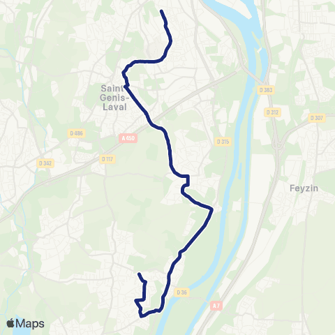 TCL Scolaires St-Thom. d'Aquin & ND Bon Conseil (Oullins & St-Genis-Laval) map