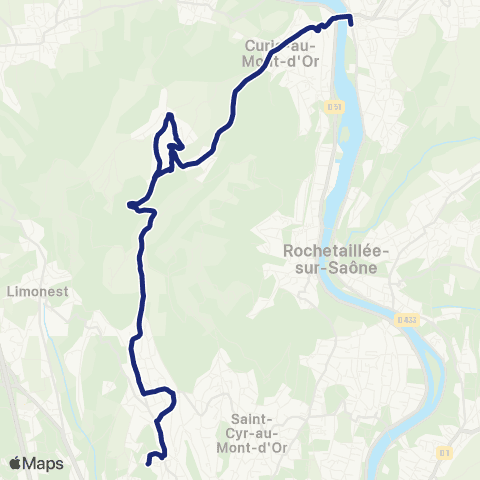 TCL Scolaires Collège et Lycée Fromente (St-Didier-au-Mont-d'Or) map