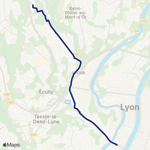 TCL Scolaires Lycée Agricole et horticole (Dardilly) map