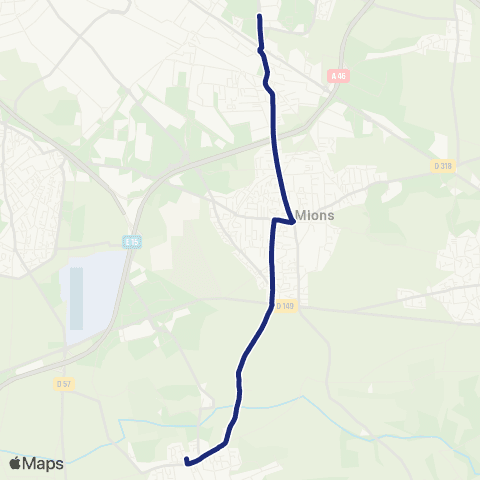 TCL Scolaires Collège la Xavière (Chaponnay) map