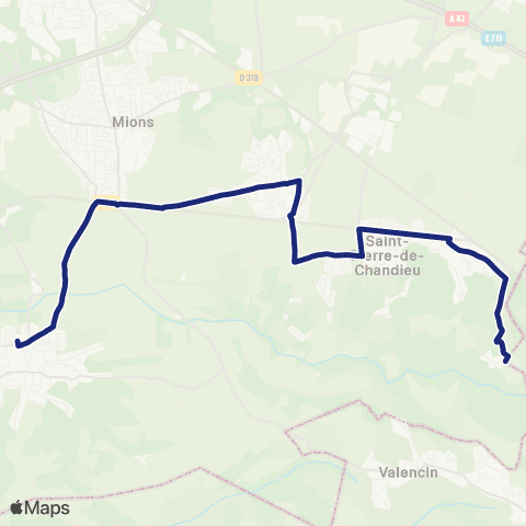 TCL Scolaires Collège la Xavière (Chaponnay) map