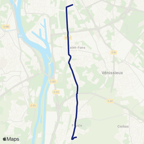 TCL Scolaires Collège et Lycée la Xavière (Vénissieux & Lyon 8ème) map