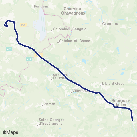 TCL Scolaires Lycée Saint-Marc (Nivolas-Vermelle) map