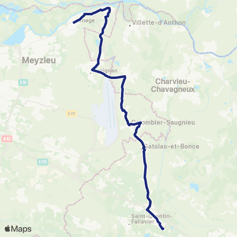 TCL Scolaires Sainte-Marie Lyon (la Verpillière) map