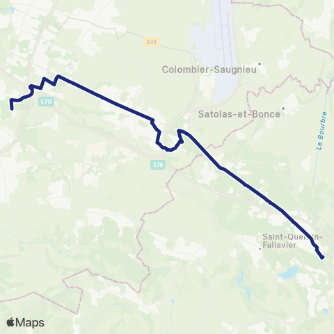 TCL Scolaires Sainte-Marie Lyon (la Verpillière) map