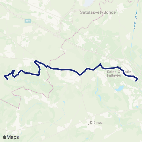 TCL Scolaires Sainte-Marie Lyon (la Verpillière) map