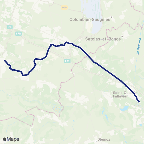 TCL Scolaires Sainte-Marie Lyon (la Verpillière) map
