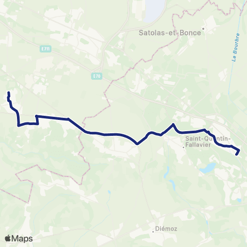 TCL Scolaires Sainte-Marie Lyon (la Verpillière) map