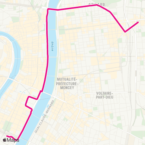 TCL Bus Relais Métro A map