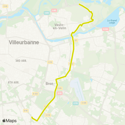 TCL Gare de Vénissieux - Grand Parc le Fontanil map