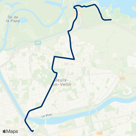 TCL Vaulx-en-Velin la Soie - Grand Parc l'Atol' map