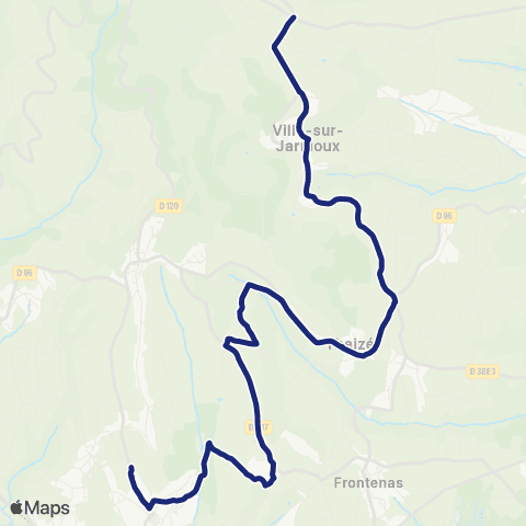 TCL Scolaires Ville-sur-Jarnioux – Val d'Oingt map