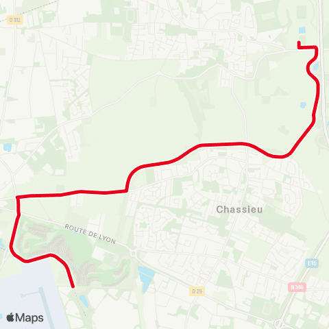 TCL Navette OL Stadium - Eurexpo map