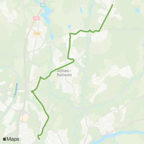 TCL Pôle Fougeras <> Rilhac Rancon Cassepierre École map