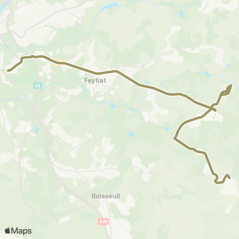 TCL Pôle St Lazare <> Eyjeaux Bourg map