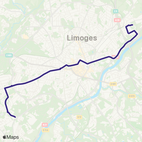 TCL La Cornue <> Cité R. Dautry map