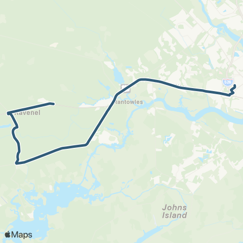 Tri-County Link Hollywood-Ravenel-Citadel Mall map