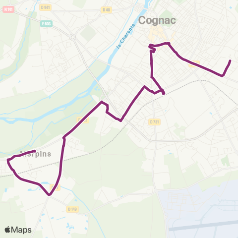 Transcom Ligne 6 map