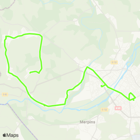 Transcom Louzac <> Saint-Laurent <> Cognac map