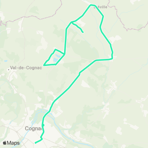 Transcom Breville <> Sainte-Severe <> Cognac map