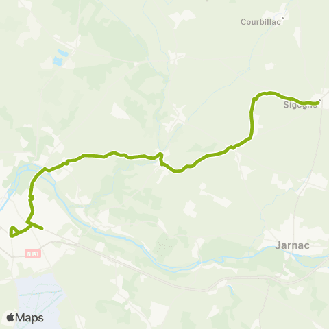 Transcom Sigogne <> Nercillac <> Cognac map