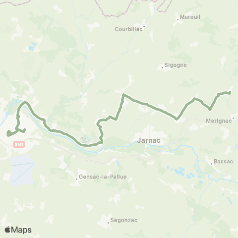 Transcom Fleurac <> les Metairies <> Cognac map
