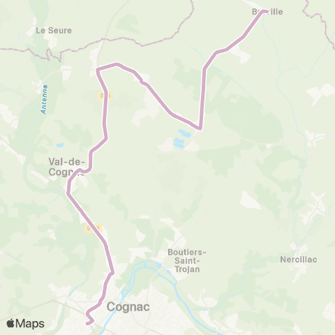 Transcom Mesnac <> Val-de-Cognac <> Cognac Collège Claude Boucher map