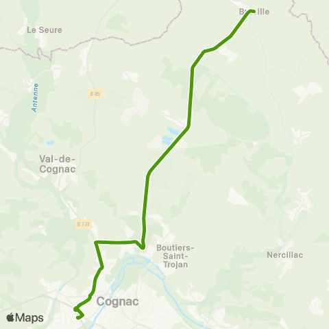 Transcom Breville > Cognac Collège Claude Boucher map