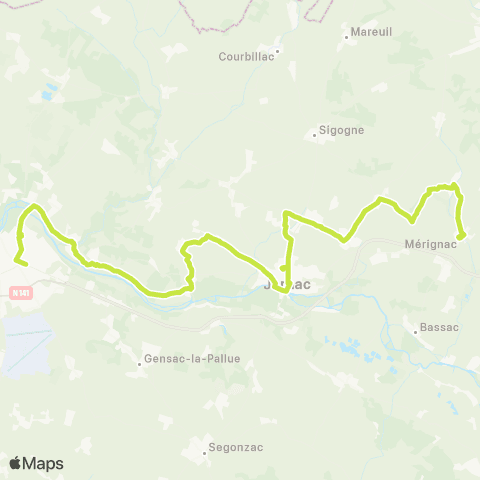 Transcom Cognac > Jarnac > Merignac map
