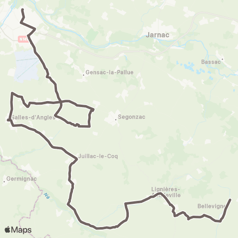 Transcom Cognac > Juillac-le-Coq > Bellevigne map