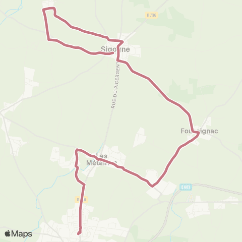Transcom Sigogne <> les Metairies <> Jarnac map