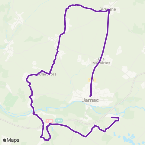Transcom Chassors <> Bourg-Charente <> Jarnac map