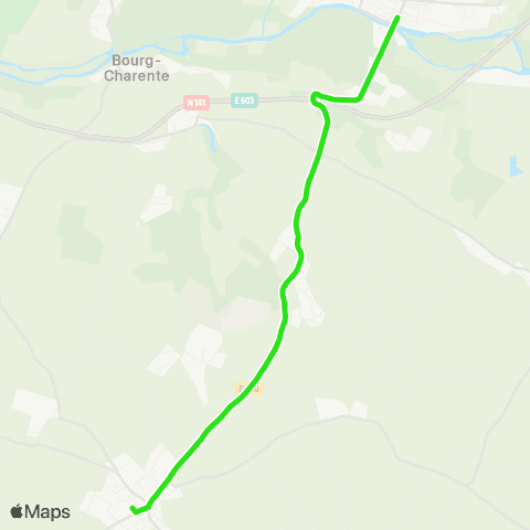 Transcom Jarnac <> Segonzac map