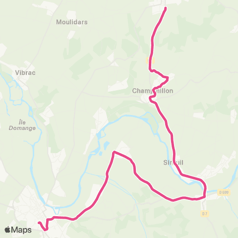 Transcom Hiersac <> Mosnac <> Châteauneuf map