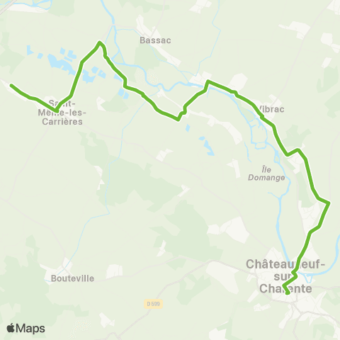Transcom Saint-Meme <> Vibrac <> Châteauneuf map