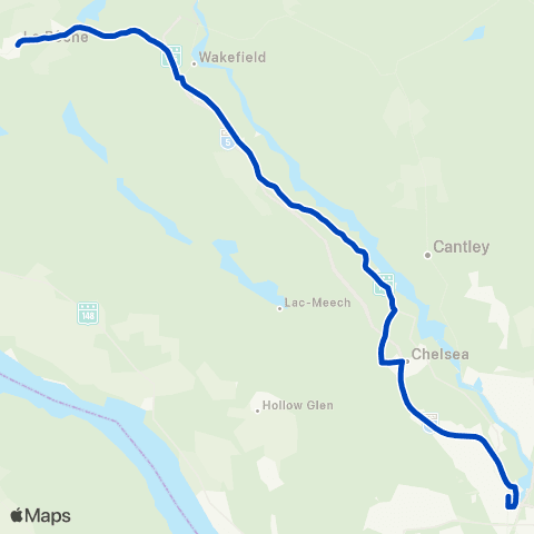 Transcollines La Pêche — Chelsea — Gatineau map