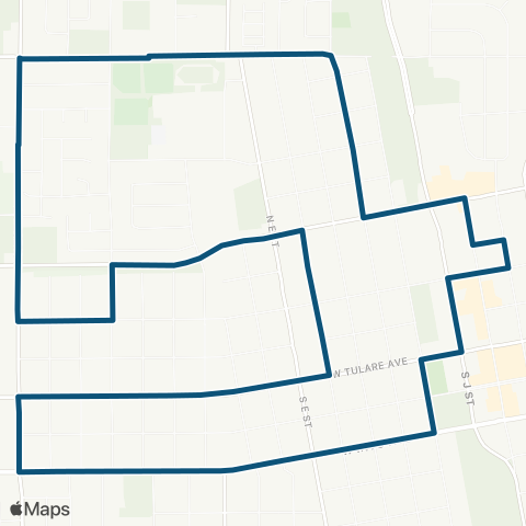 TCRTA West Tulare map