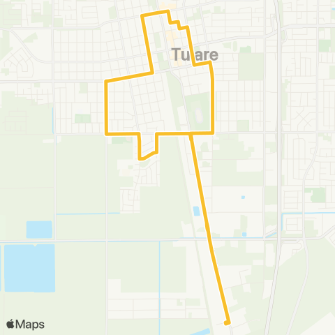 TCRTA Southwest Tulare map