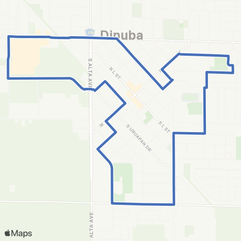 TCRTA Central Dinuba map
