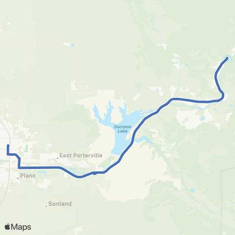 TCRTA Porterville - Springville map