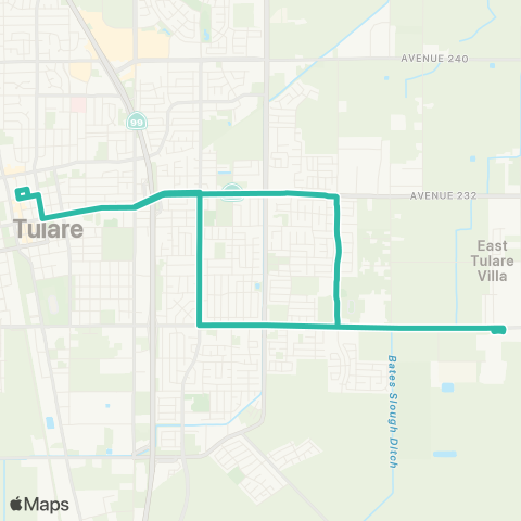 TCRTA East Tulare map
