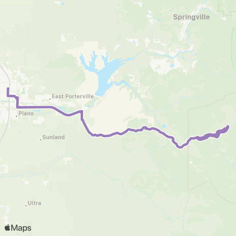 TCRTA Tule River Indian Reservation map