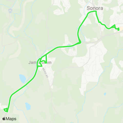 Tuolumne County Transit 3 Jamestown map