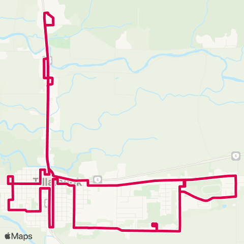 The Wave (TCTD) Tillamook Town Loop map