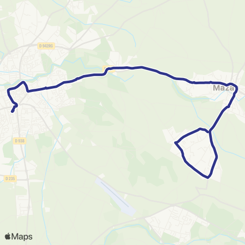 Trans'CoVe Mazan Malpasse <> Carpentras Terradou map