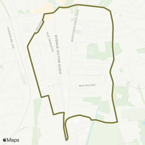 Trans'CoVe Navette Marché <> PEM <> Complexe sportif map