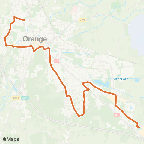 TCVO Parking du Bourbonnais - Orange les Vignes map