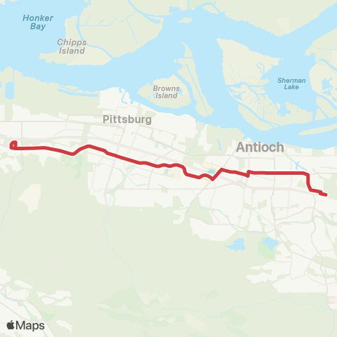 Tri Delta Transit Pittsburg-Bay Point BART / Antioch BART map