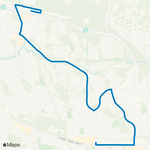 Tri Delta Transit Antioch BART / Hillcrest map