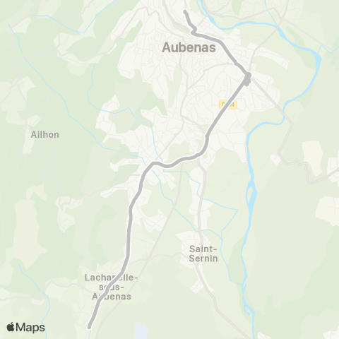 Tout'enbus Lachapelle Croisette - Aubenas map